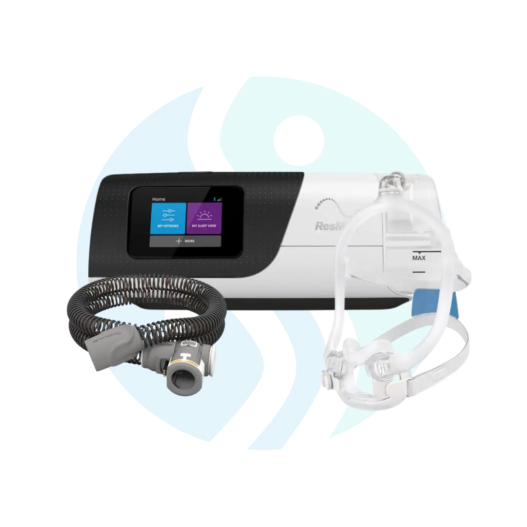 Pack CPAP AirSense 11 Auto + Mascarilla Oronasal AirFit F30i + Tubo Calefaccionado ClimateLine Air Pack CPAP AirSense 11 Auto + Mascarilla Oronasal AirFit F30i + Tubo Calefaccionado ClimateLine Air