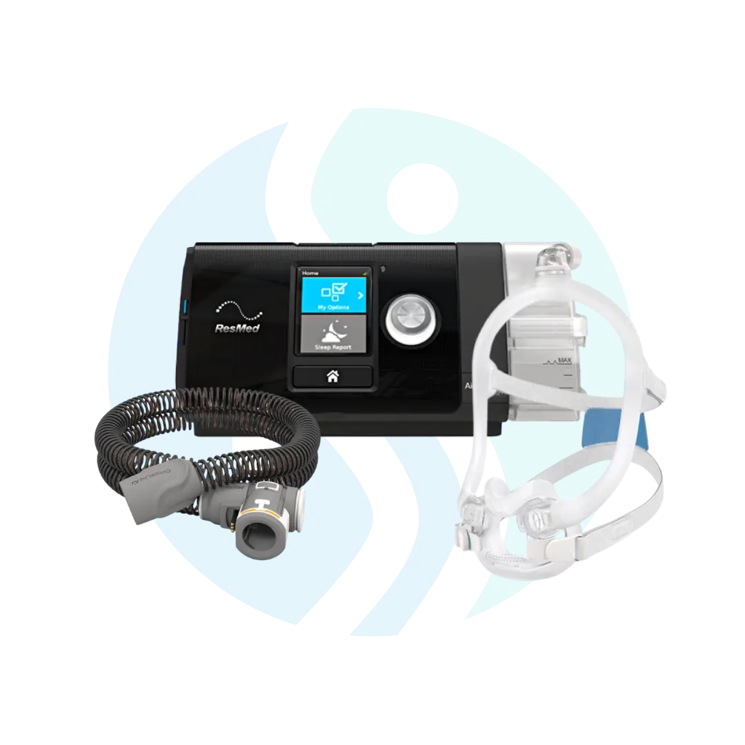 Pack CPAP AirSense 10 Auto + Mascarilla Oronasal AirFit F30i + Tubo Calefaccionado ClimateLine Air Pack CPAP AirSense 10 Auto + Mascarilla Oronasal AirFit F30i + Tubo Calefaccionado ClimateLine Air